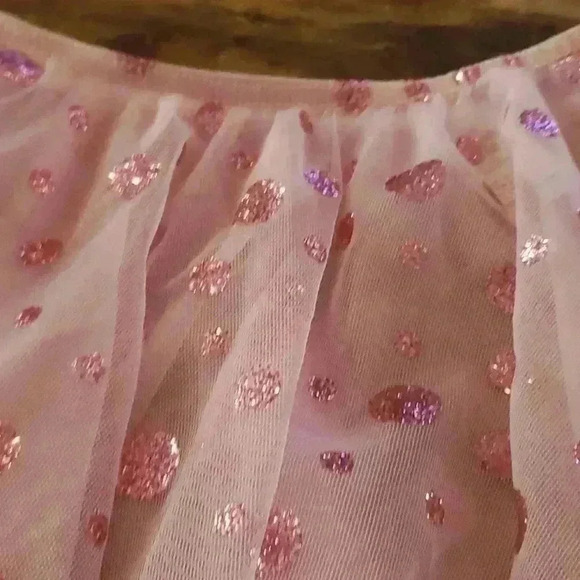 Pink skirt with glitter dots - Picture 2 of 2
